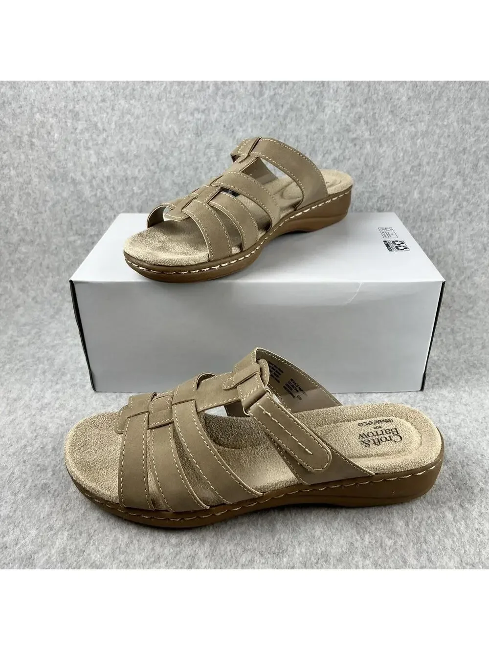Croft & Barrow Womens Slip On Sandals 8.5 Ortholite Comfort Casual Walking *